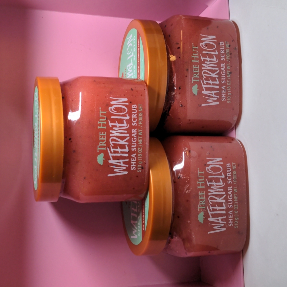 Lot of 3 Tree Hut Watermelon Shea Sugar Scrub Each 18 oz. /510g.